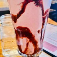 strawberry chocolate milkshake at Cleveland Vegan in Lakewood