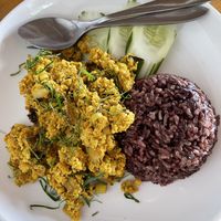 Tofu yellow curry at Orion Cafe in Koh Phangan