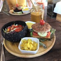 Tempeh Burger at Orion Cafe in Koh Phangan