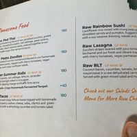 Updated menu  at Orion Cafe in Koh Phangan