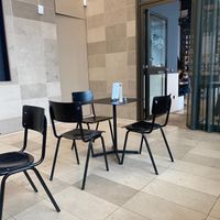 Seating  at Foundation Coffee House in Manchester