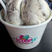 Cookies and cream ice cream 1 scoop at Scoop LV in Las Vegas