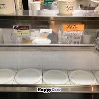 The vegan ice cream case. (I love that the ice cream containers are kept closed.) at Scoop LV in Las Vegas