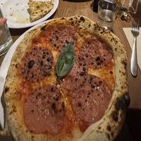 Vegan mozzarella and vegan prosciutto   at Pizzeria Eden Barcelona in Barcelona