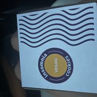 Vegan box that separates vegan cookies from the others :) at Insomnia Cookies in Jacksonville