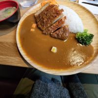 Curry came with a small miso soup too! at Maki & Ramen in Manchester