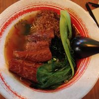 Vegan black garlic tonkotsu with extra vegan bacon at Maki & Ramen in Manchester