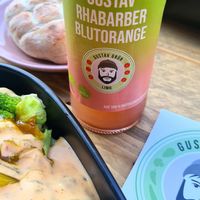 Rhubarb blood orange lemonade 👍 at Gustav Grün in Hamburg