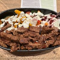 With beef teriyaki  at Gustav Grün in Hamburg