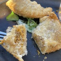 Vegan Breakfast Empanada Skillet
2 Empanadas filled w/Soyrizo, Just “Egg”, Potatoes. Served w/ Rice, Beans & Harissa Aioli  at Makers & Finders - Henderson in Henderson