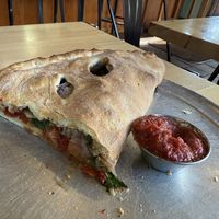 Vegan calzone - build your own  at High Mountain Pies in Leadville