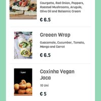 Vegan menu   at Daikiri Bar in Vila Nova De Gaia