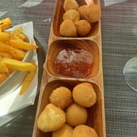 Brazilian traditional snack with fries at Daikiri Bar in Vila Nova De Gaia