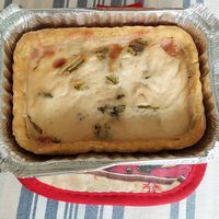 Quiche de brócolis com tofu at Zucchini Tortas Veganas in Sao Paulo