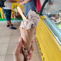 Vegan chocobanano and cone at Panna e Cioccolato Puerto Morelos in Puerto Morelos