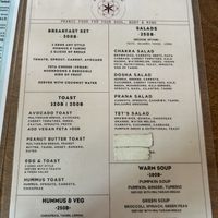 February menu  at PRANA Cafe Holistic Food in Koh Tao