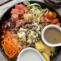 Amazing prana salad - but extra charge for quinoa   at PRANA Cafe Holistic Food in Koh Tao