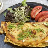 Spinach omelet (chickpeas)  at Plant Bistro in Ubud