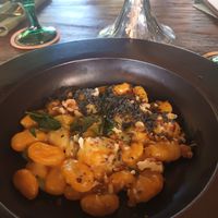 Pumpkin gnocchi with vegan sage butter sauce at Plant Bistro in Ubud