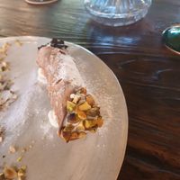 Sicilian canoli with chocolate and pistachio at Plant Bistro in Ubud
