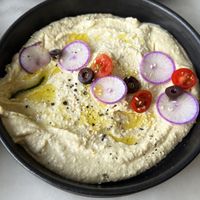 Classic hummus (comes with pita bread) - deliciouss  at Plant Bistro in Ubud
