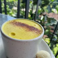 Turmeric Latte , could have been hotter at Plant Bistro in Ubud