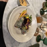 Spring rolls as a starter   at Plant Bistro in Ubud