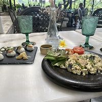 Sushi and scramble.  at Plant Bistro in Ubud