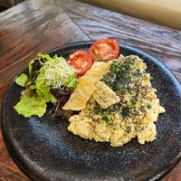 Tofu cabonara at Plant Bistro in Ubud