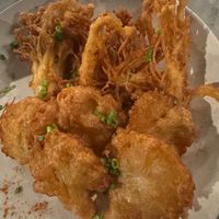 Fried Enoki and Oyster Mushrooms at Plant Bistro in Ubud