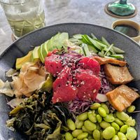 Tuna sushi bowl at Plant Bistro in Ubud