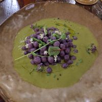 Purple potato gnocchi at Plant Bistro in Ubud