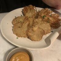 fried enoki mushrooms   at Plant Bistro in Ubud