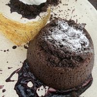 Chocolate lava cake with vanilla galato - as a chocolate lover I was so happy to find a vegan version of this, didn’t disappoint   at Plant Bistro in Ubud