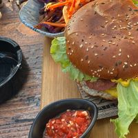 Vege burger at Veja's in Krk