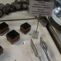 Vegan dessert at Trófea Grill in Budapest