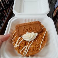 White chocolate biscoff at Golden Glaze Dougnuts  in Worcester