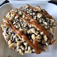 Snickers doughnut at Golden Glaze Dougnuts  in Worcester