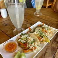 Lemonade and vegan tacos!  at Rincón de Sabores Granada in Granada