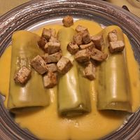 Puerros con tofu at Verdelima in Leon