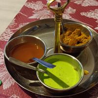 Salse di accompagnamento at Restaurante Tandoori in Gijon