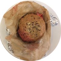 Bombay Burger takeout. at Bombay Sandwich Co. in New York City