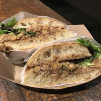 Fresh and Tasty - Add the spicy sauce!  at Bombay Sandwich Co. in New York City