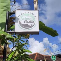 Sign outside at Selem Gadang Healthy Food in Canggu