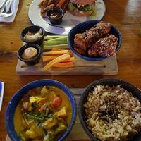 Get the curry, skip the burger. at Bio & Natural - Con Constituyentes in Playa Del Carmen