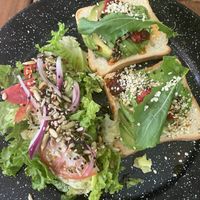 Hummus avocado toast  at Bio & Natural - Con Constituyentes in Playa Del Carmen