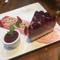 Raw vegan berry cheezecake  at Bio & Natural - Con Constituyentes in Playa Del Carmen