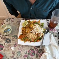 Pad thai (no egg)  at New Thai Cuisine in Merced