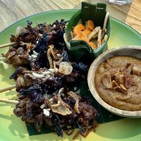Mushroom satay #Veganuary at Dharma Kula in Ubud