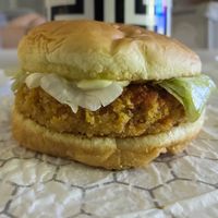 Blaze-Up Chick'n Sando at Naughty Vegan  in Dubai